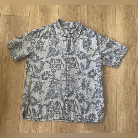 Cubavera Blue Casual Button Down Shirt with Artistic Design 🍂🍃 - Picture 1 of 6